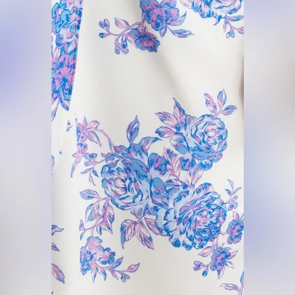 Chelsea 28 Sleeveless Faux Wrap Dress in Ivory Garden - Picture 3 of 14